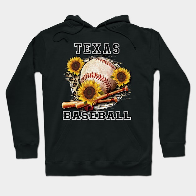 Awesome Baseball Name Texas Proud Team Flowers Hoodie by QuickMart